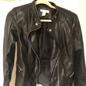 Black leather jacket